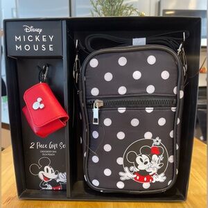 2-Piece Gift Set Mickey Mouse Disney Crossbody Bag NWT